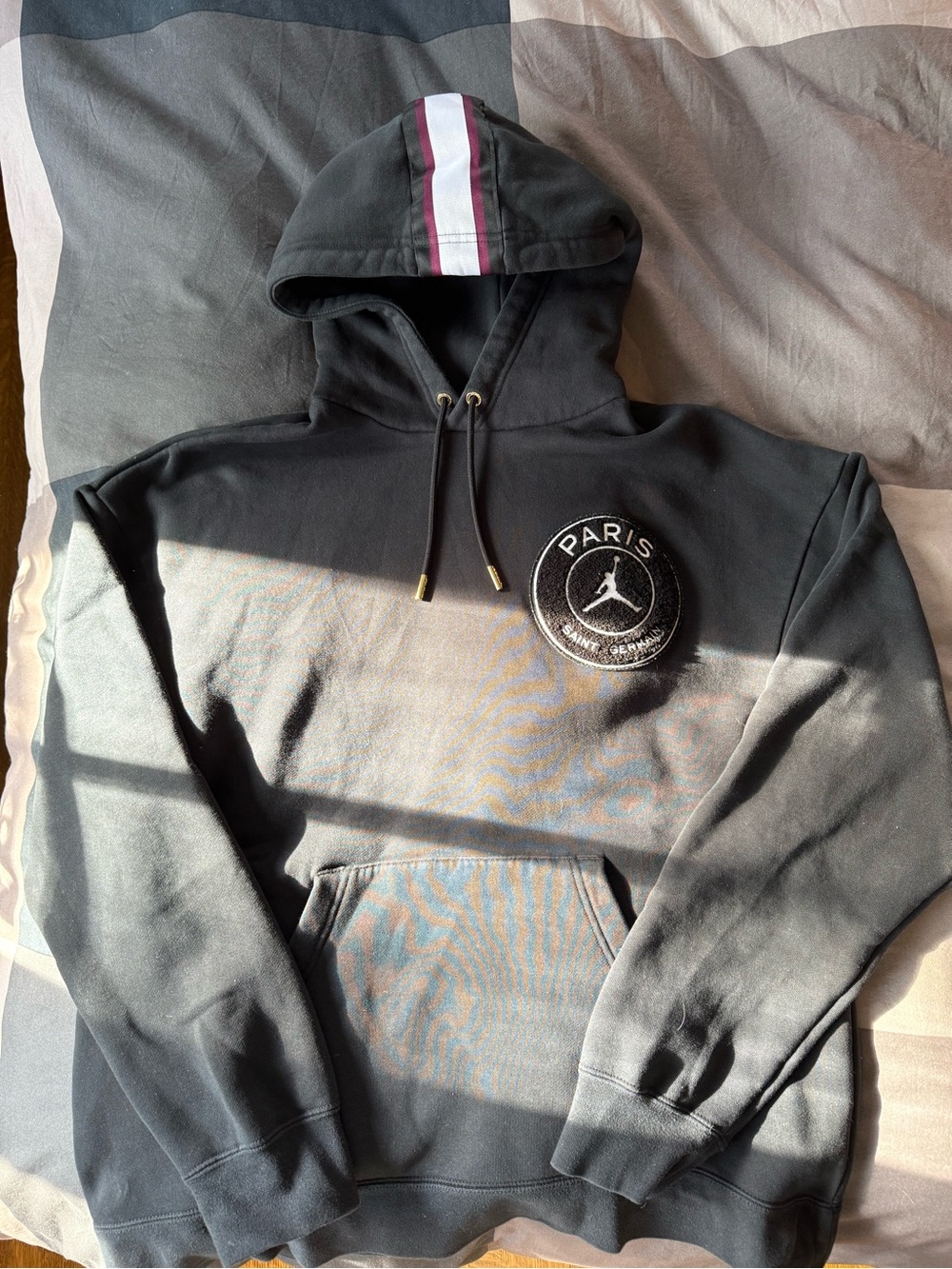 Jordan Black Paris Saint-Germain Embroidered Patch Hoodie